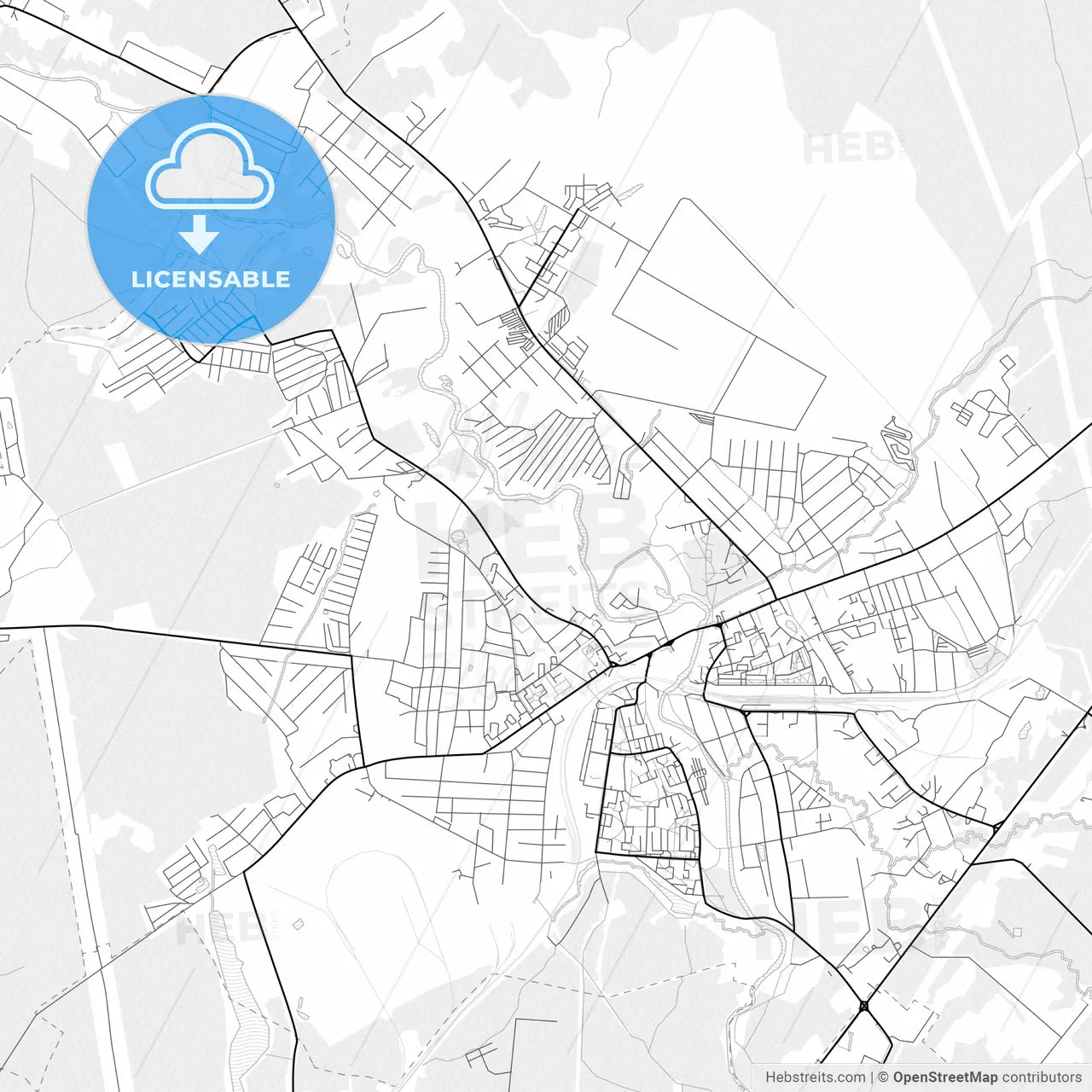 Vector PDF map of Naro-Fominsk, Russia