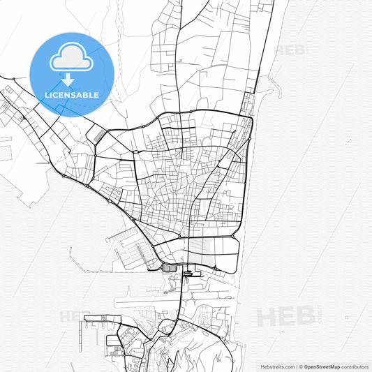 Vector PDF map of La Línea de la Concepción, Spain