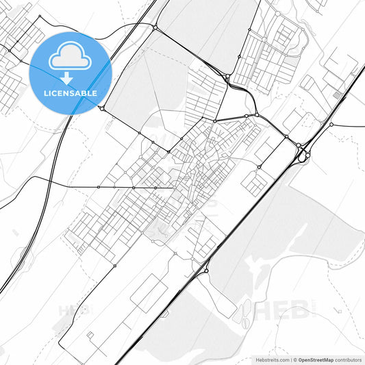 Vector PDF map of Azuqueca de Henares, Spain