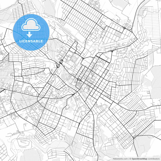 Vector PDF map of Kropyvnytskyi, Ukraine