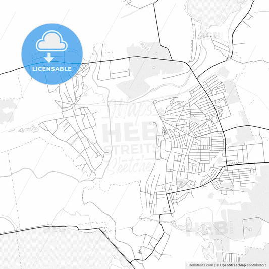 Vector PDF map of Marhanets, Ukraine