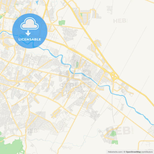 Empty vector map of Ciudad Benito Juárez, Nuevo León, Mexico