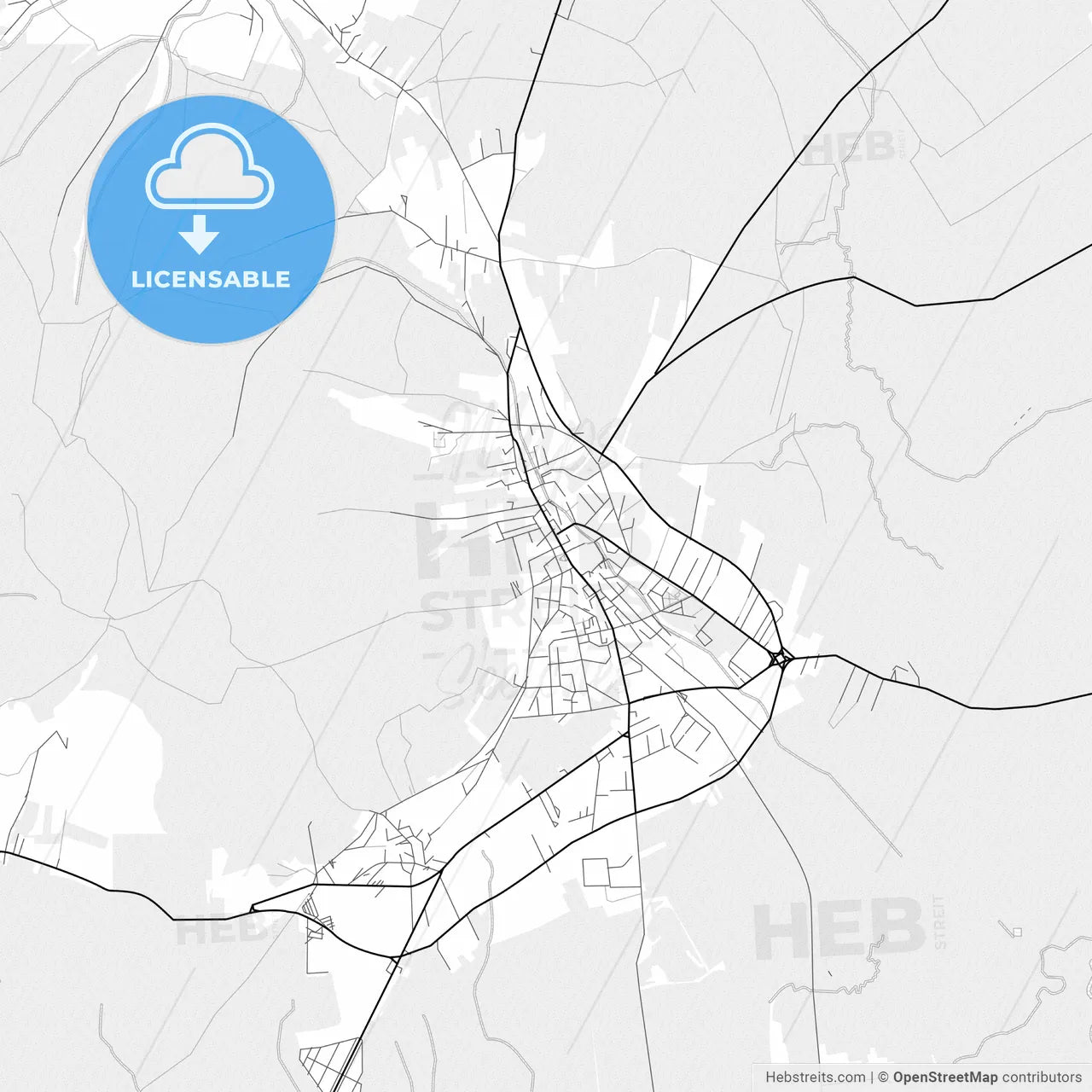 Vector PDF map of Tomislavgrad, Bosnia and Herzegovina
