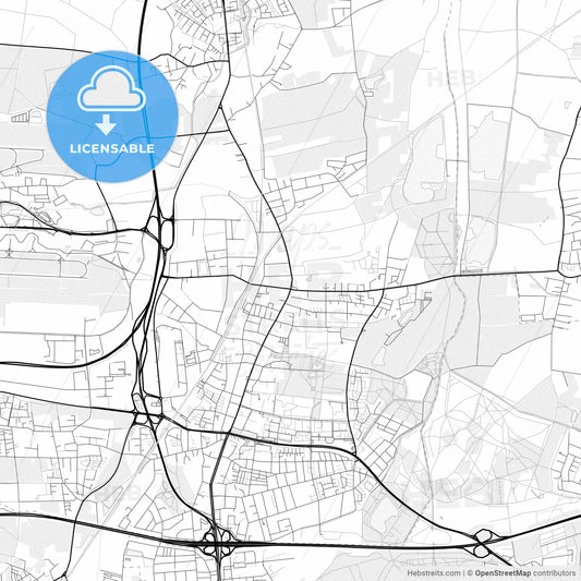 Vector PDF map of Langenhagen, Germany
