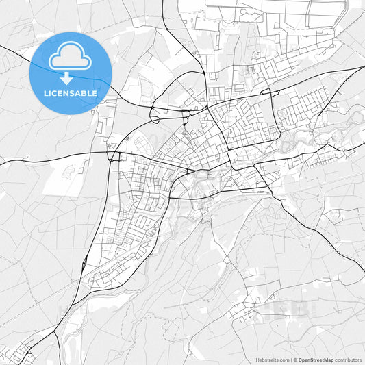 Vector PDF map of Furstenfeldbruck, Germany