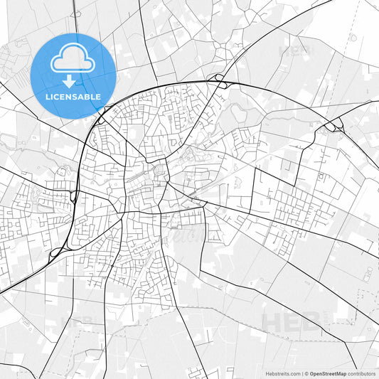 Vector PDF map of Cloppenburg, Germany