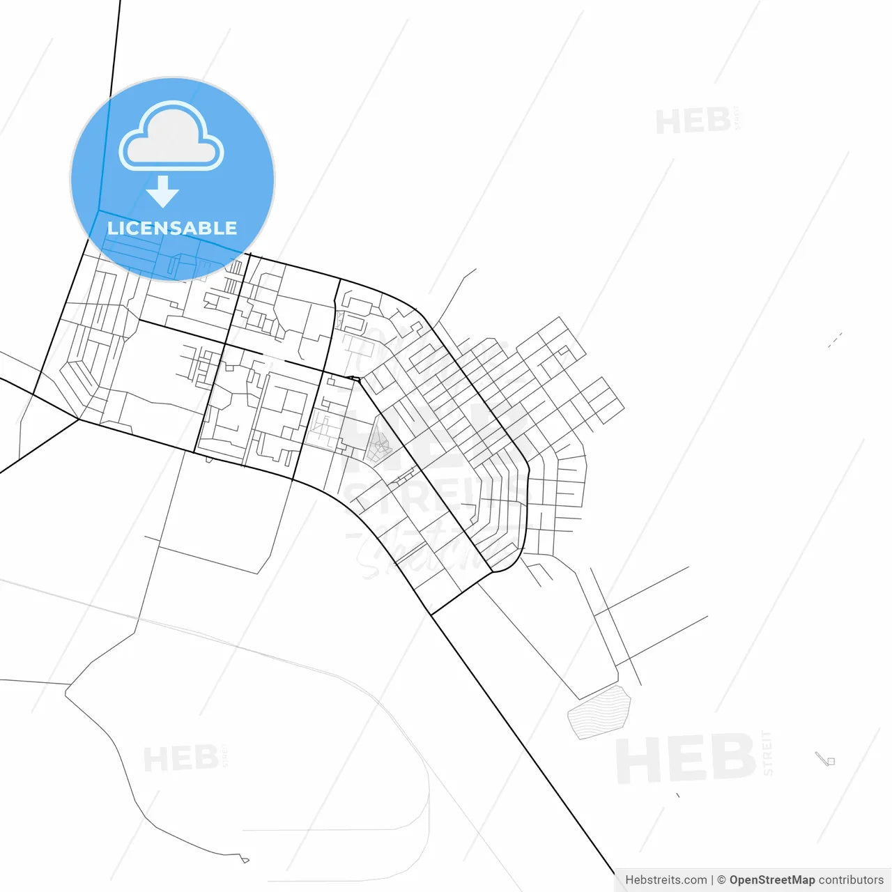 Vector PDF map of Satpayev, Kazakhstan