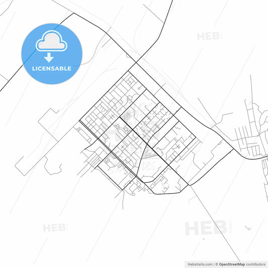 Vector PDF map of Shakhtinsk, Kazakhstan