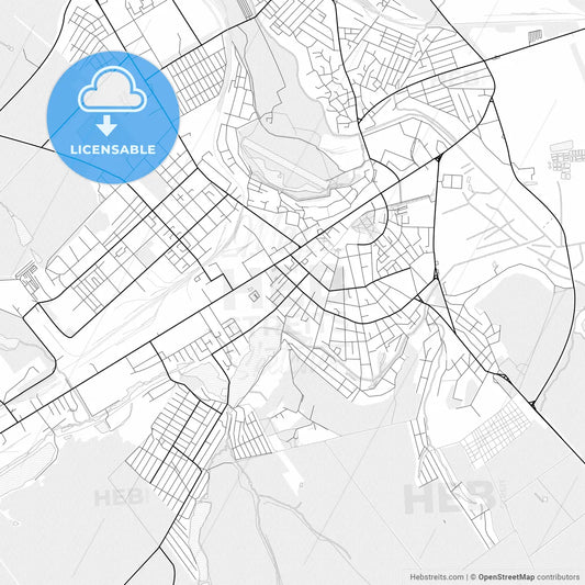 Vector PDF map of Bălți, Moldova