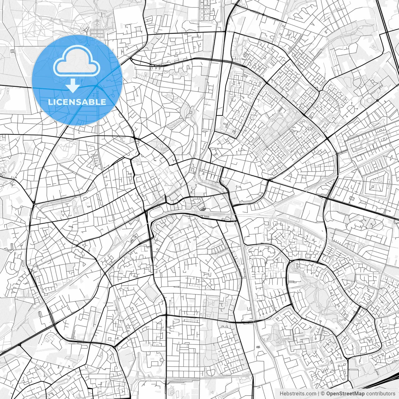 Vector PDF map of Apeldoorn, Netherlands