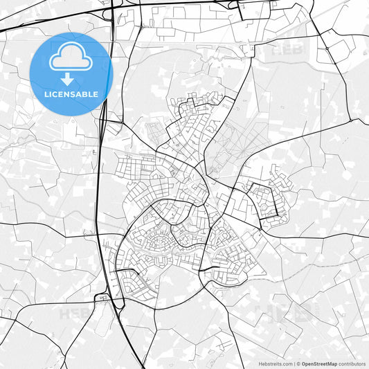 Vector PDF map of Barneveld, Netherlands