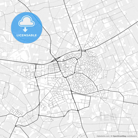 Vector PDF map of Deurne, Netherlands