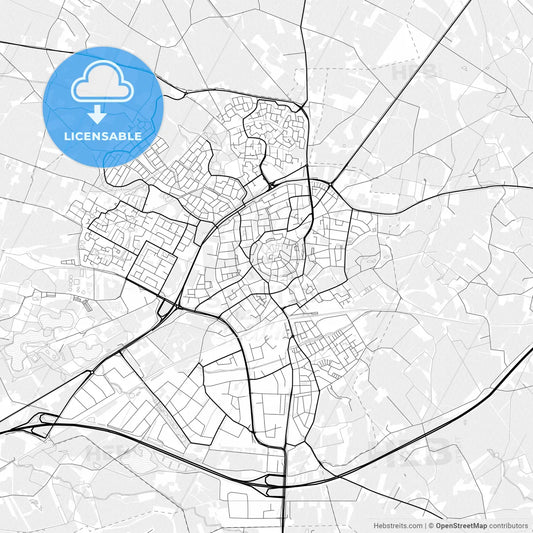 Vector PDF map of Oldenzaal, Netherlands