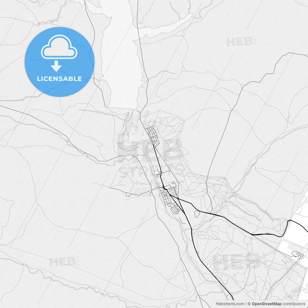 Vector PDF map of Fuencarral-El Pardo, Spain