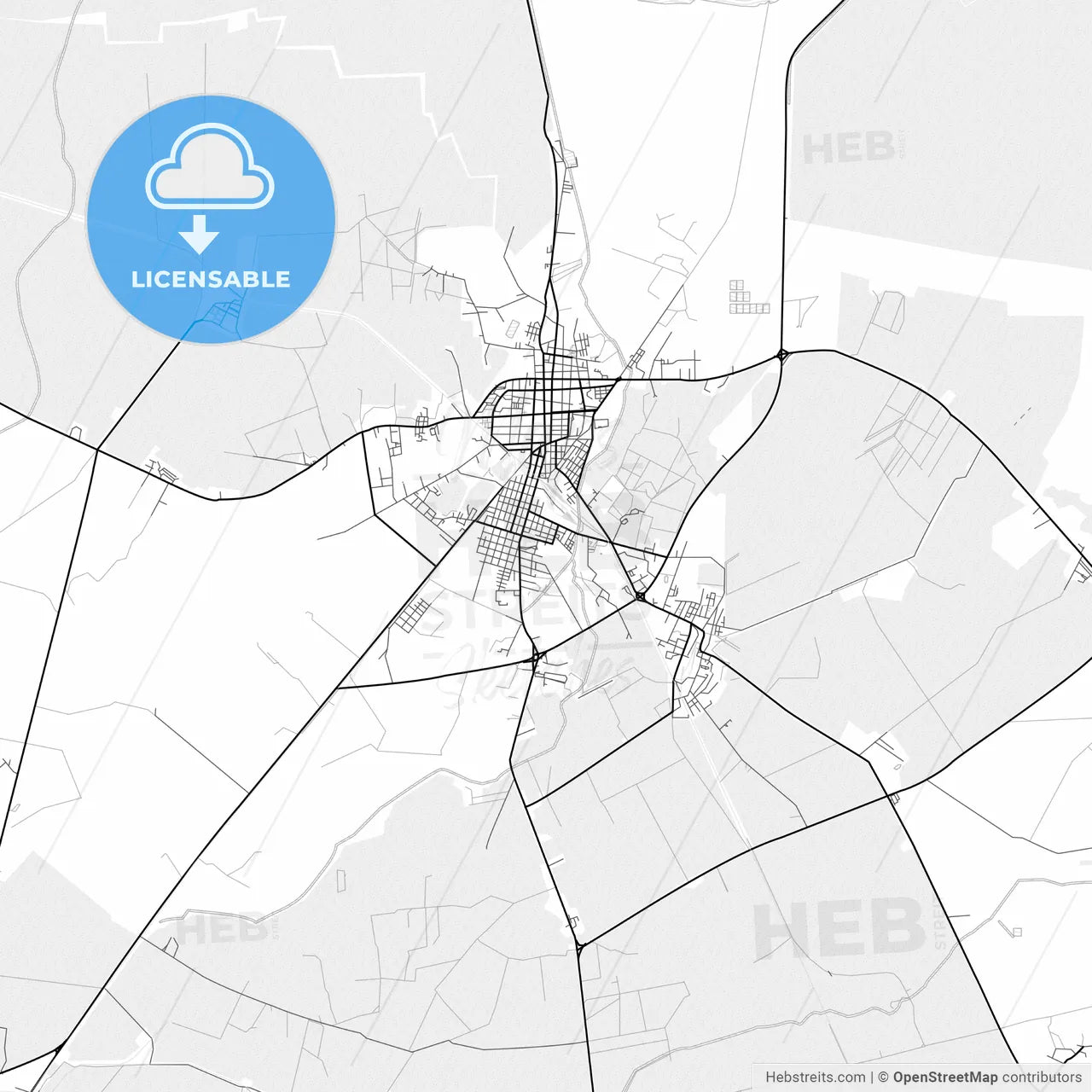 Vector PDF map of Morón, Cuba