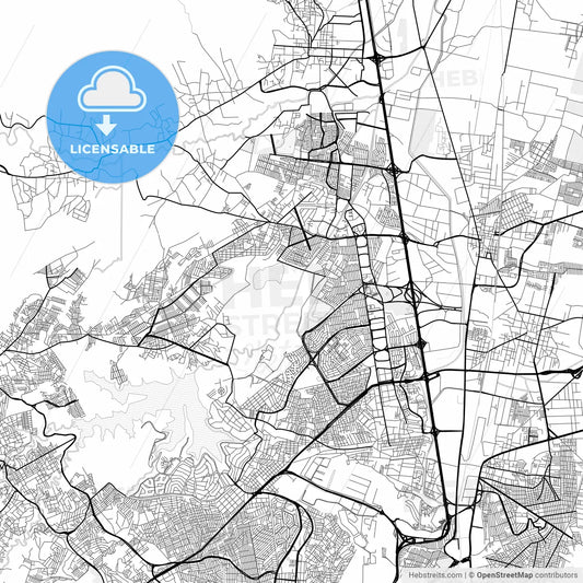 Vector PDF map of Cuautitlán Izcalli, Mexico