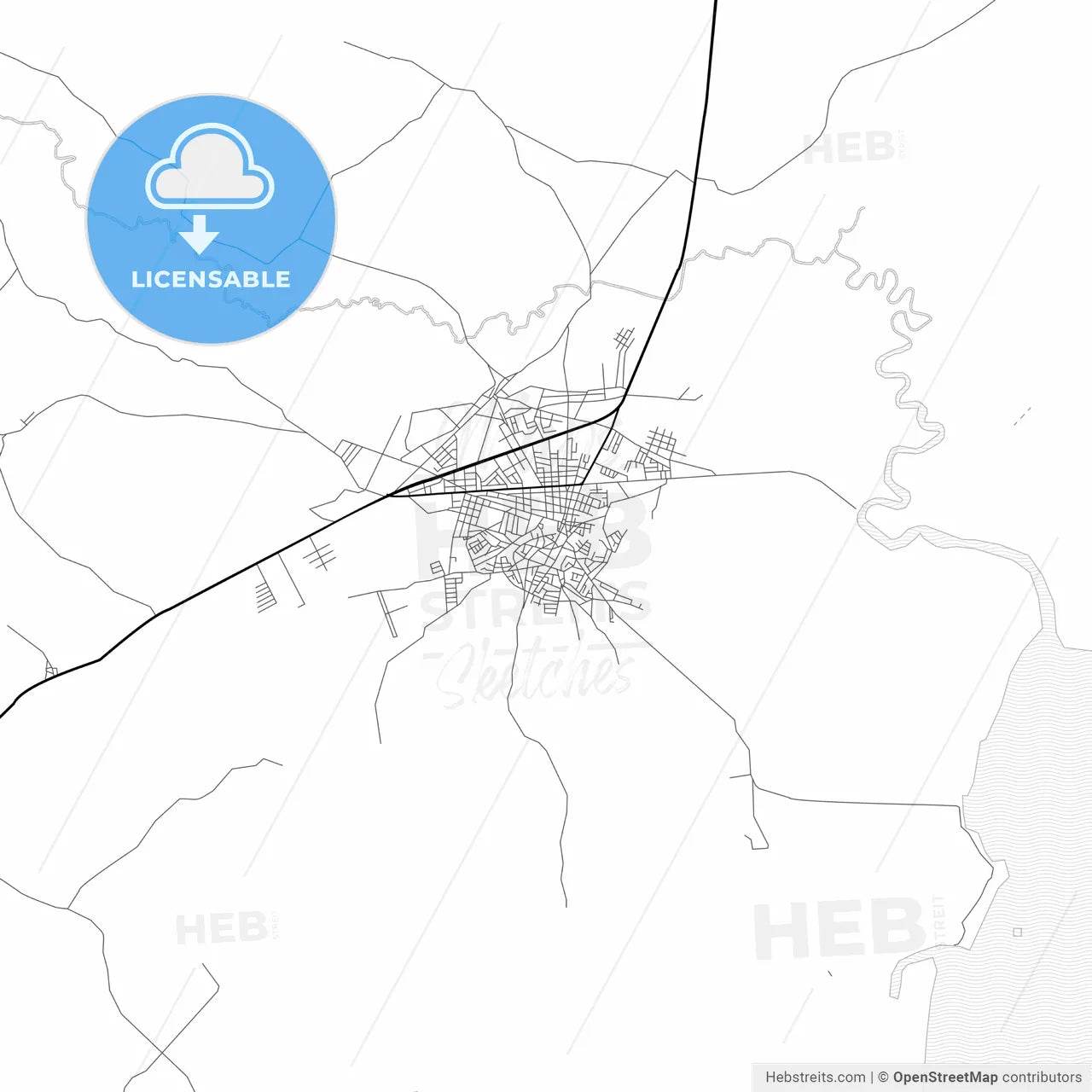 Vector PDF map of Chame, Panama