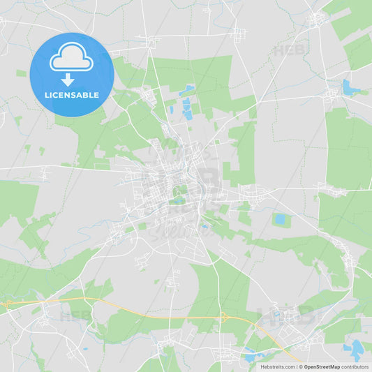 Gotha, Germany printable street map
