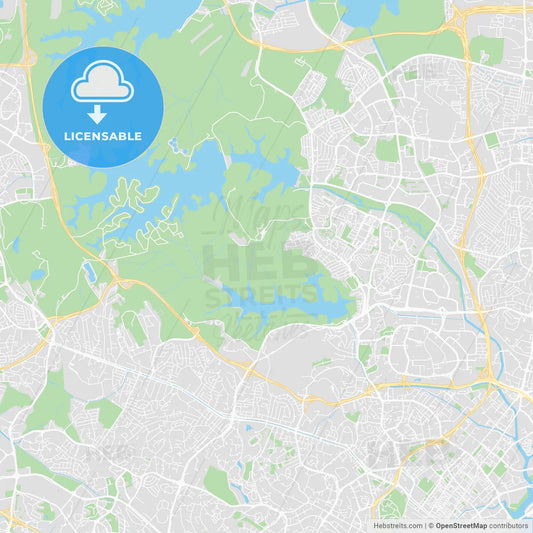 Printable map of Singapore, Singapore