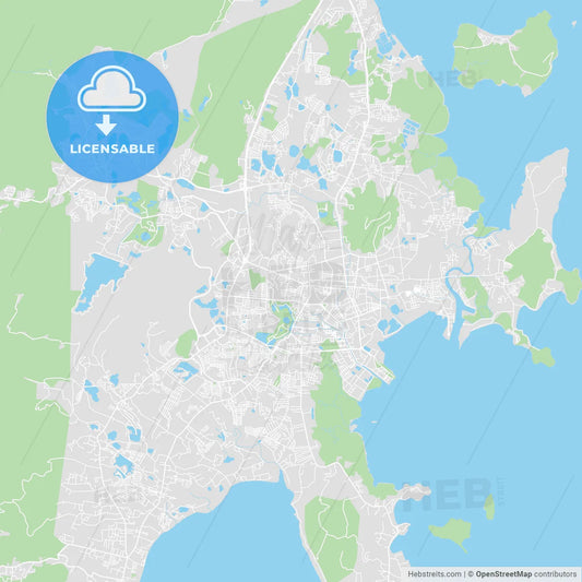 Printable map of Phuket, Thailand