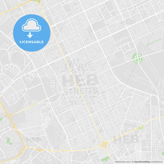 Printable map of Riyadh, Saudi Arabia