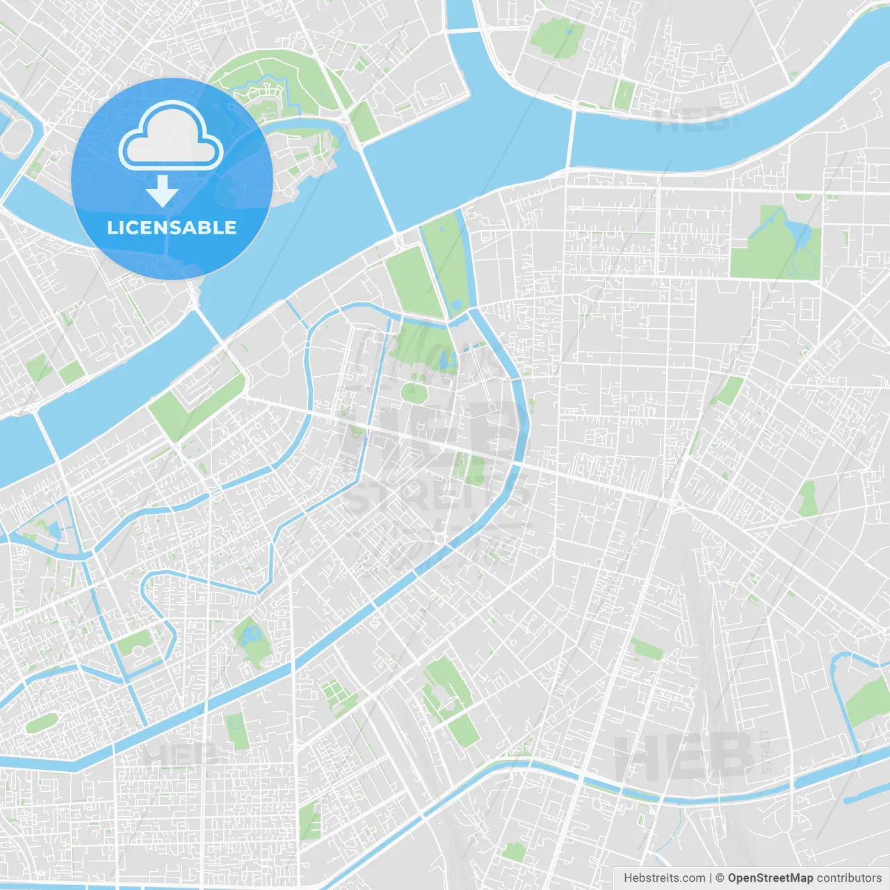 Printable map of St. Petersburg, Russia