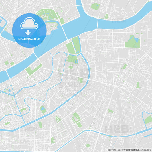 Printable map of St. Petersburg, Russia