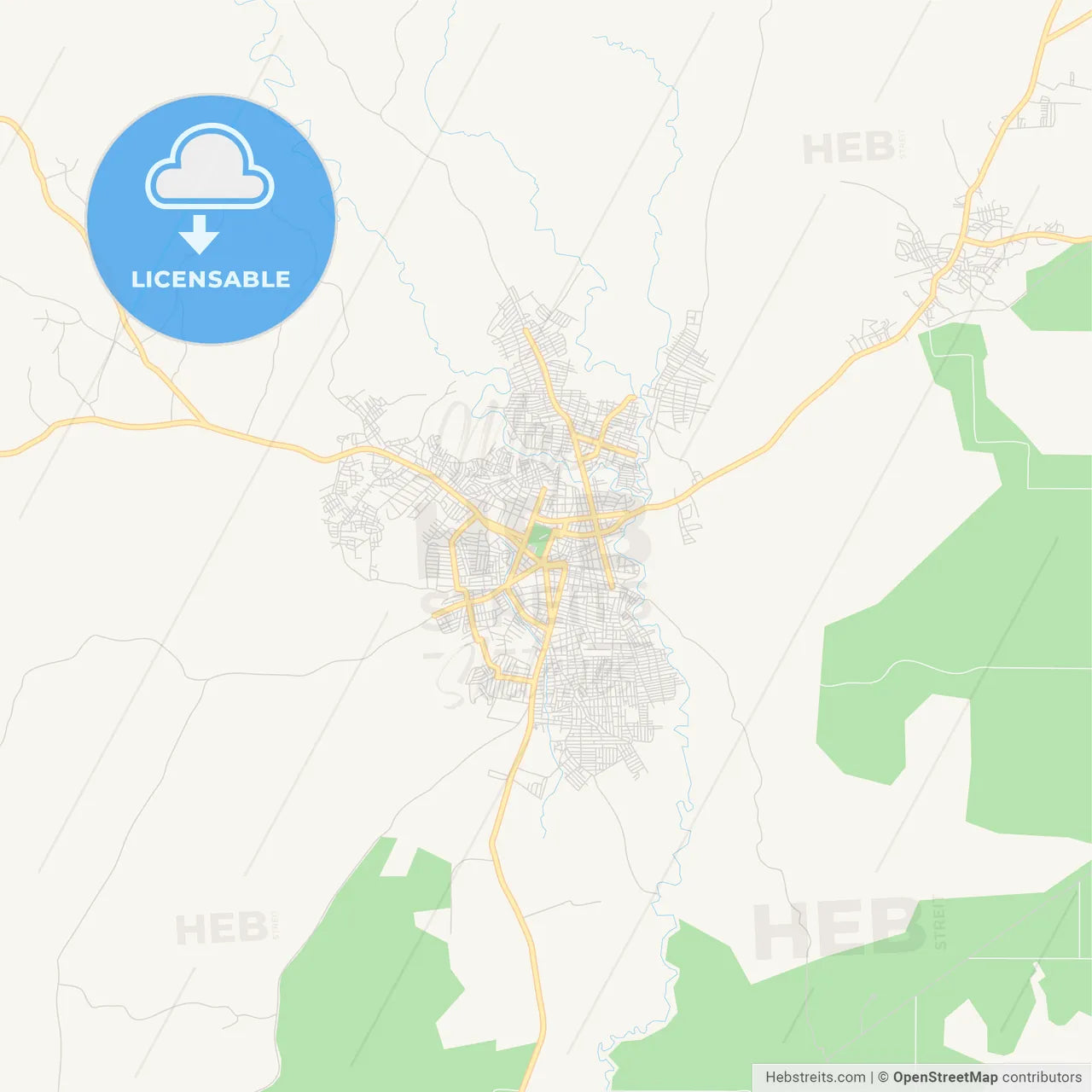 Empty vector map of Higüey, La Altagracia, Dominican Republic