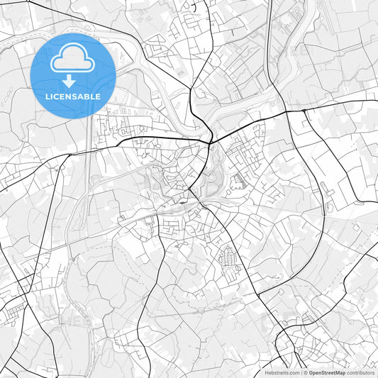 Vector PDF map of Dendermonde, Belgium
