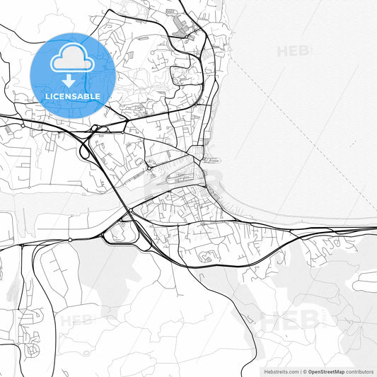 Vector PDF map of Martigues, France