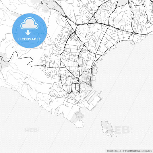 Vector PDF map of La Ciotat, France