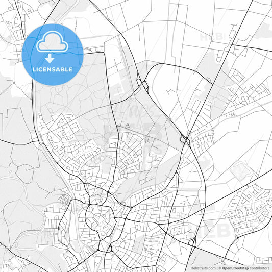 Vector PDF map of Lingen (Ems), Germany