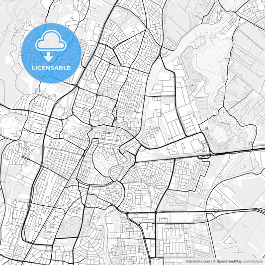 Vector PDF map of Haarlem, Netherlands