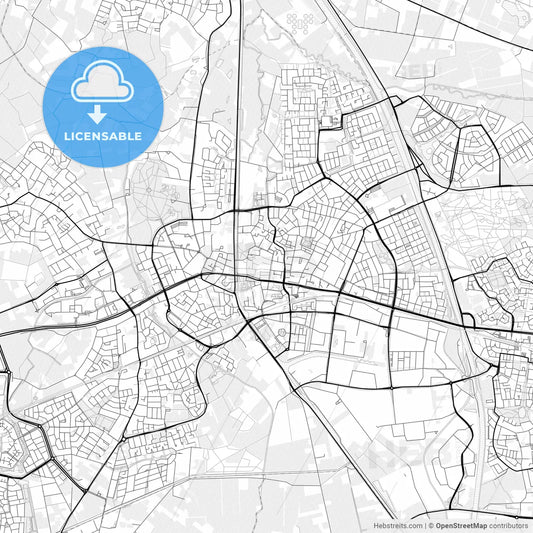 Vector PDF map of Helmond, Netherlands