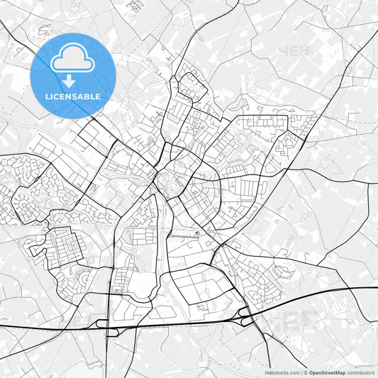 Vector PDF map of Doetinchem, Netherlands