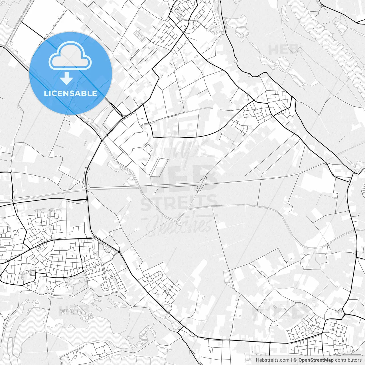 Vector PDF map of Lingewaard, Netherlands