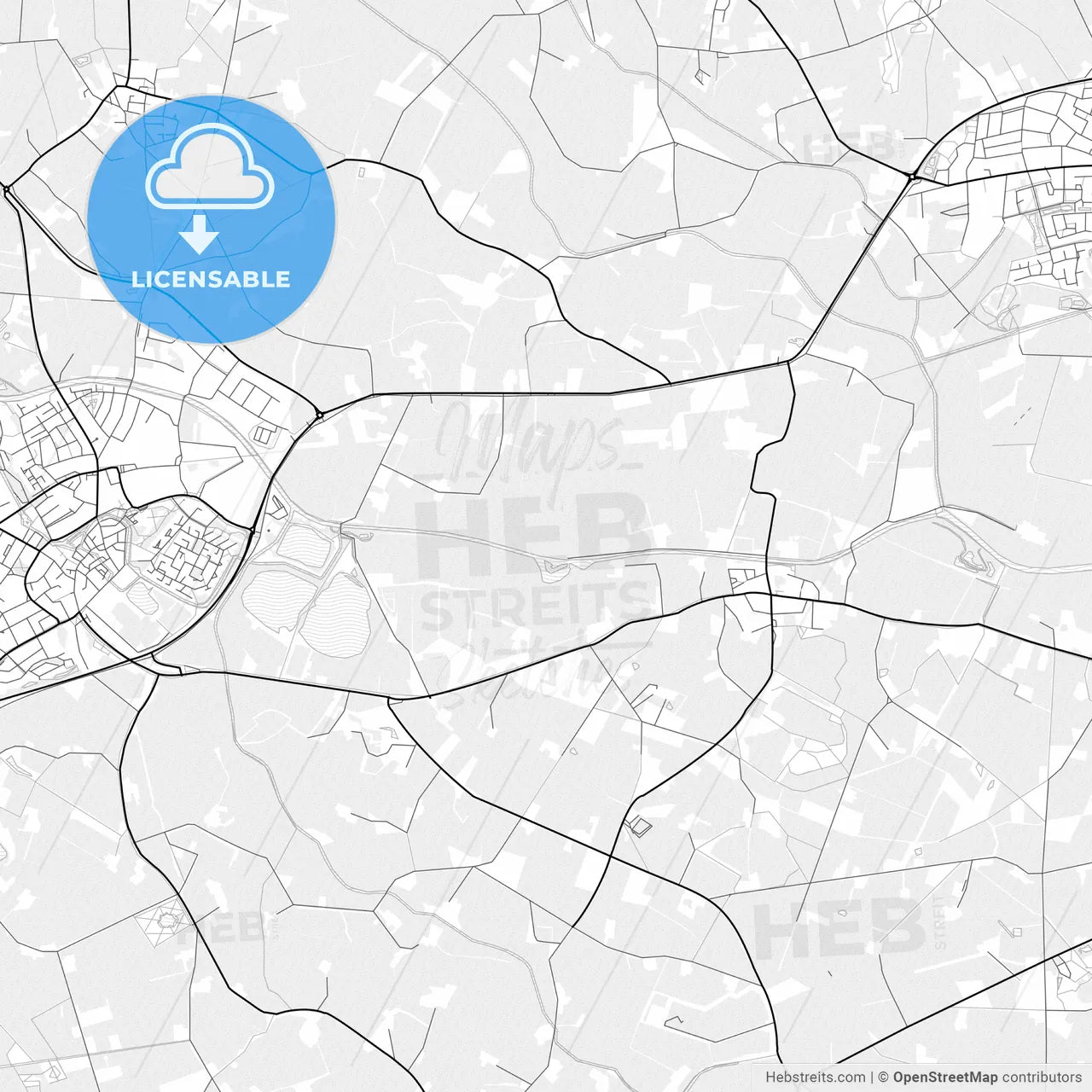 Vector PDF map of Berkelland, Netherlands