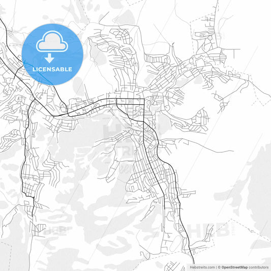 Vector PDF map of Gorno-Altaysk, Russia