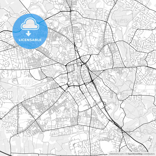 Vector PDF map of Bolton, England