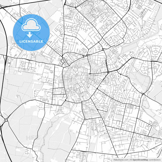 Vector PDF map of Cambridge, England