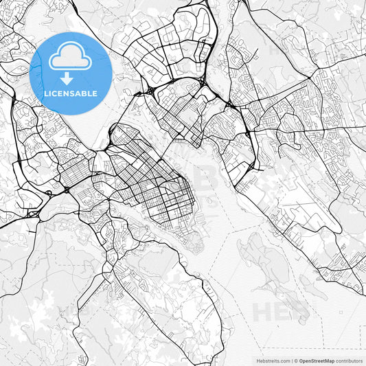 Vector PDF map of Halifax, Canada