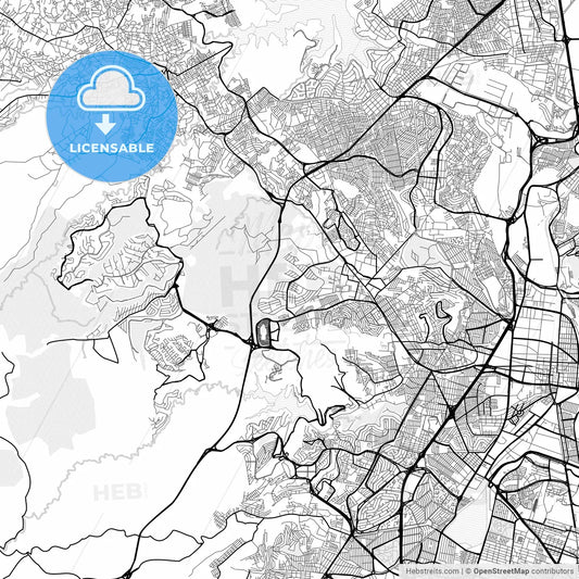 Vector PDF map of Ciudad López Mateos, Mexico