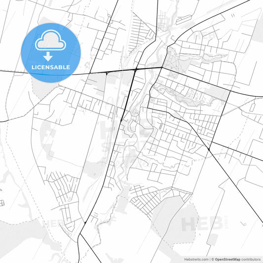 Vector PDF map of Kretinga, Lithuania
