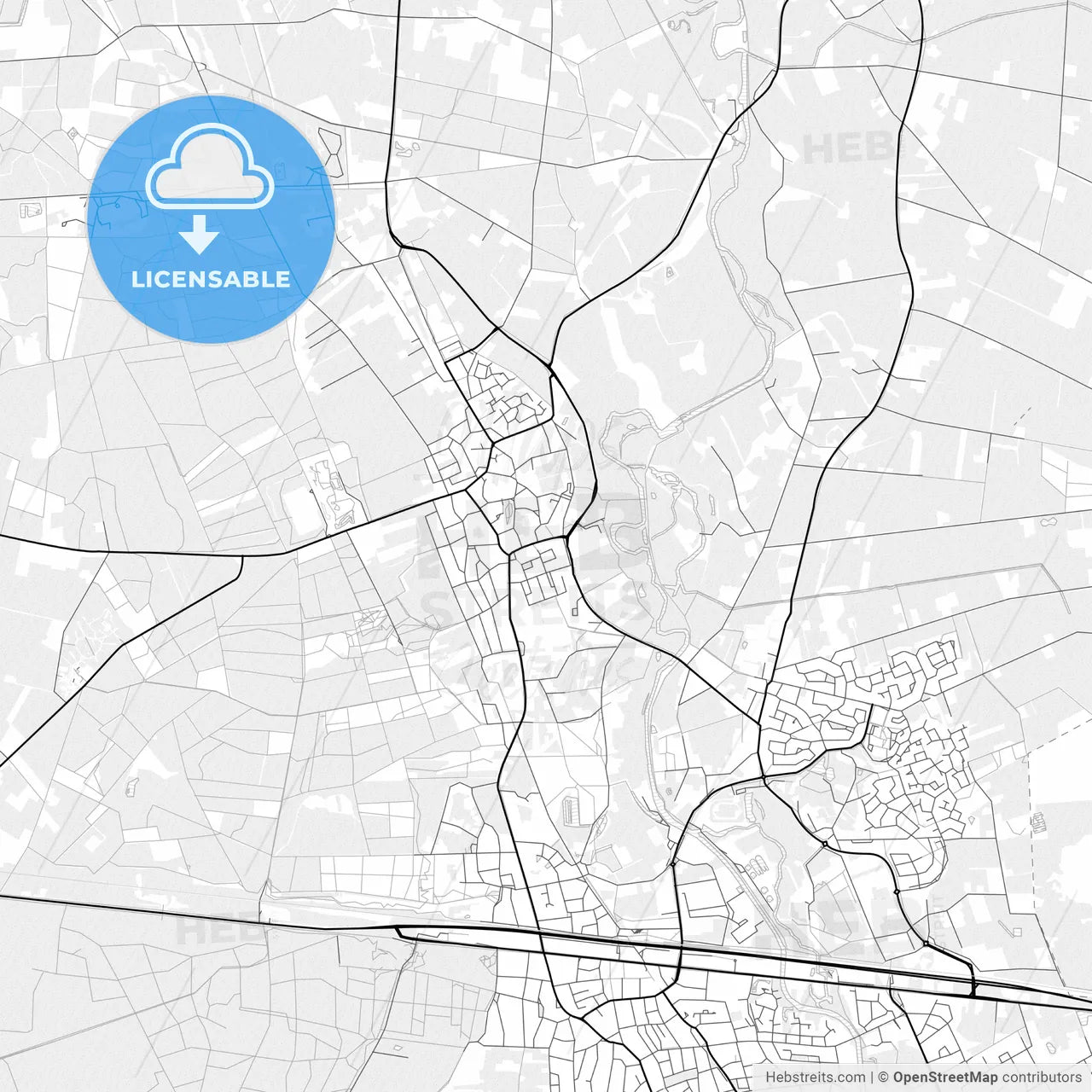 Vector PDF map of Hellendoorn, Netherlands