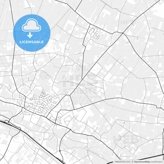 Vector PDF map of Bernheze, Netherlands