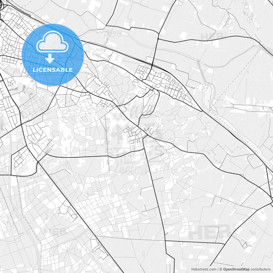 Vector PDF map of Berg en Dal, Netherlands