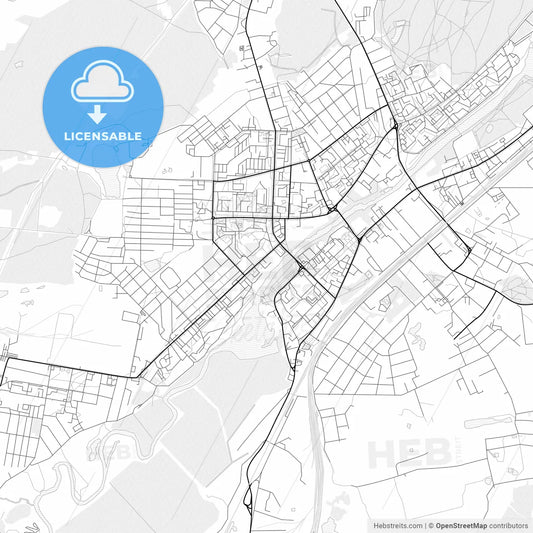 Vector PDF map of Orekhovo-Zuyevo, Russia