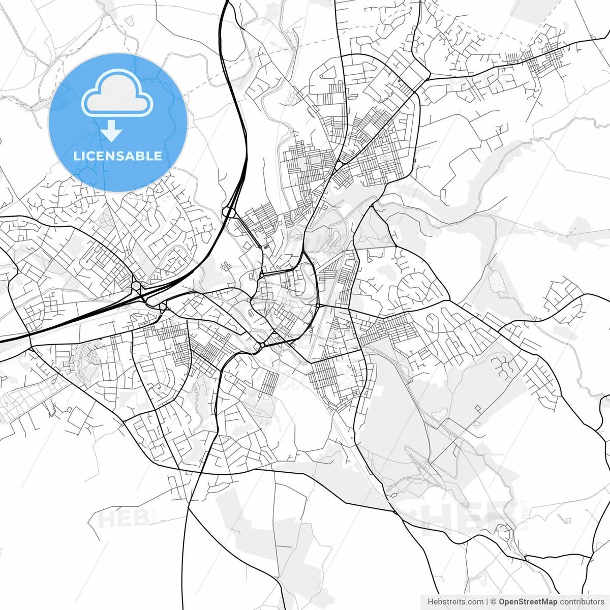 Burnley Postcode Map Vector Pdf Map Of Burnley, England – HEBSTREITS