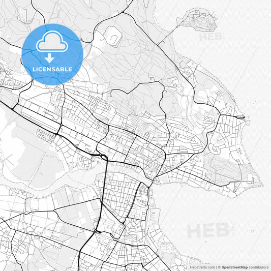 Vector PDF map of Konstanz, Germany