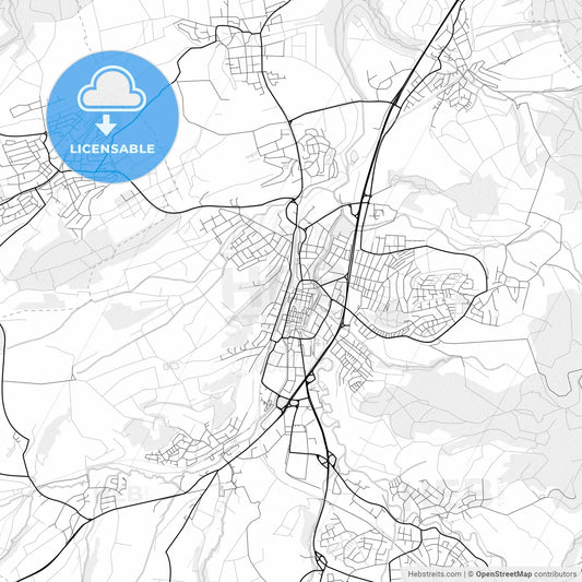 Vector PDF map of Balingen, Germany